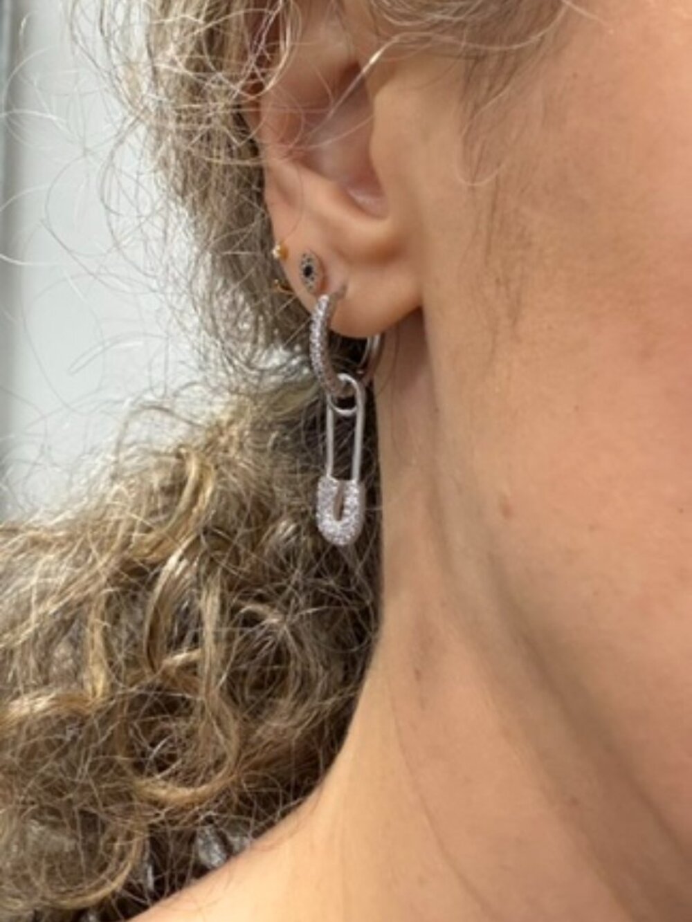 Safety pin earring- Vivienne Westwood inspired - punk